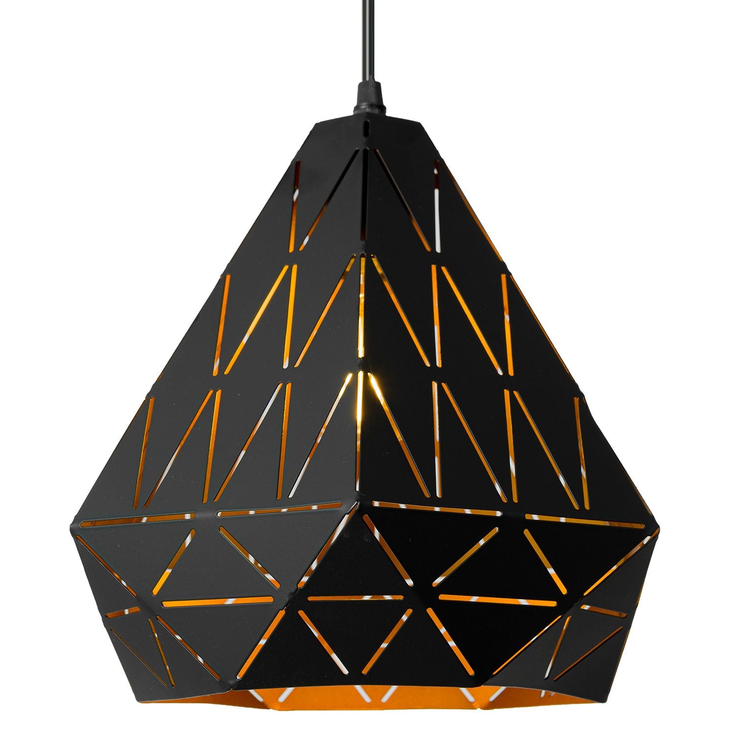 LAMPA TRIANGULARĂ GEOMETRICĂ NEAGRA APP252-1CP  3