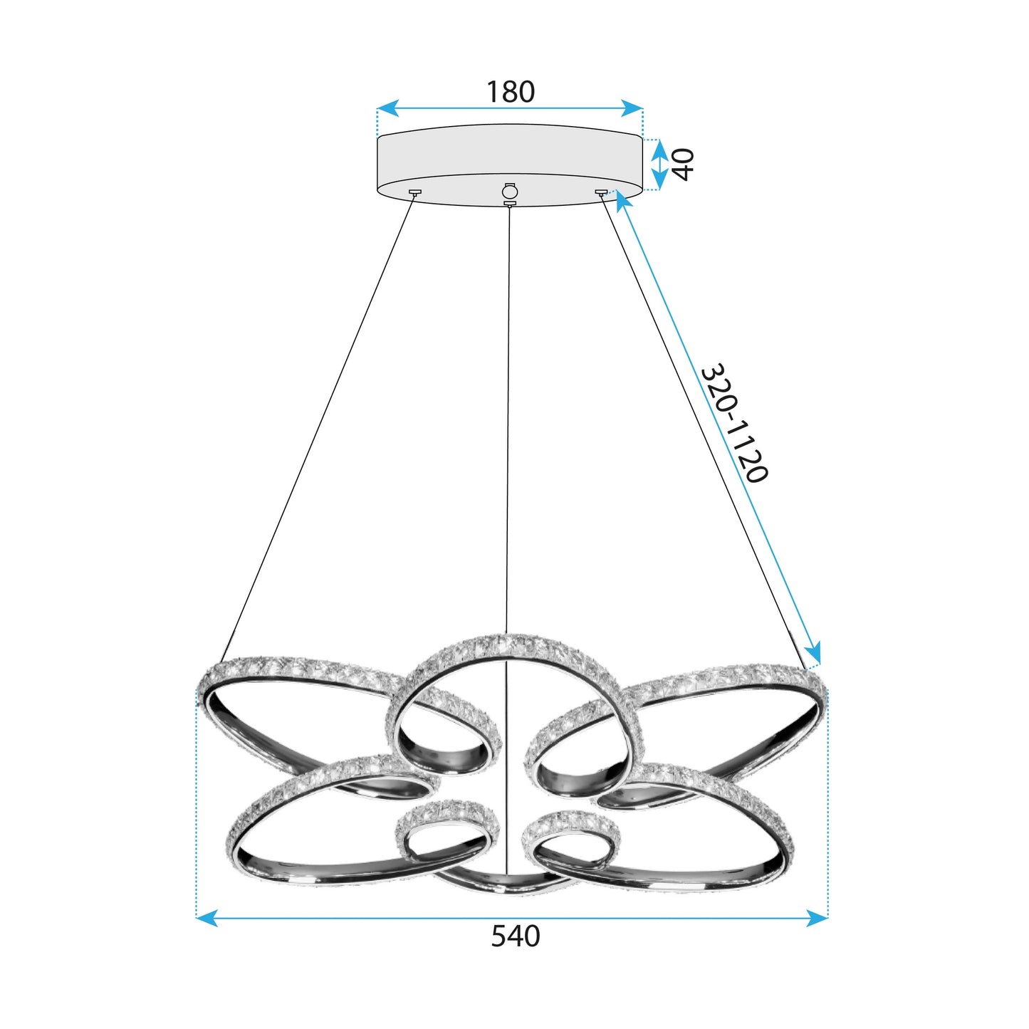 Lampa Led G002-cp Chrome  7