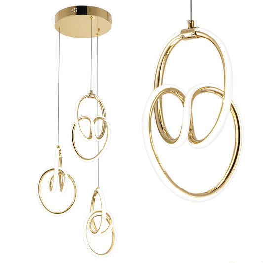 Lampă Suspendată Led G082-3cpr Gold  1