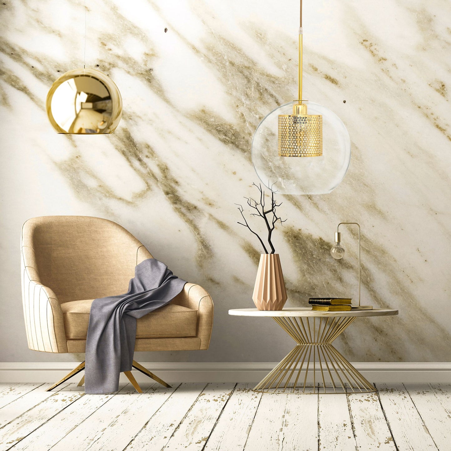 Lampa SUSPENDABILA din sticla Auriu loft APP554-1CP 20cm 4