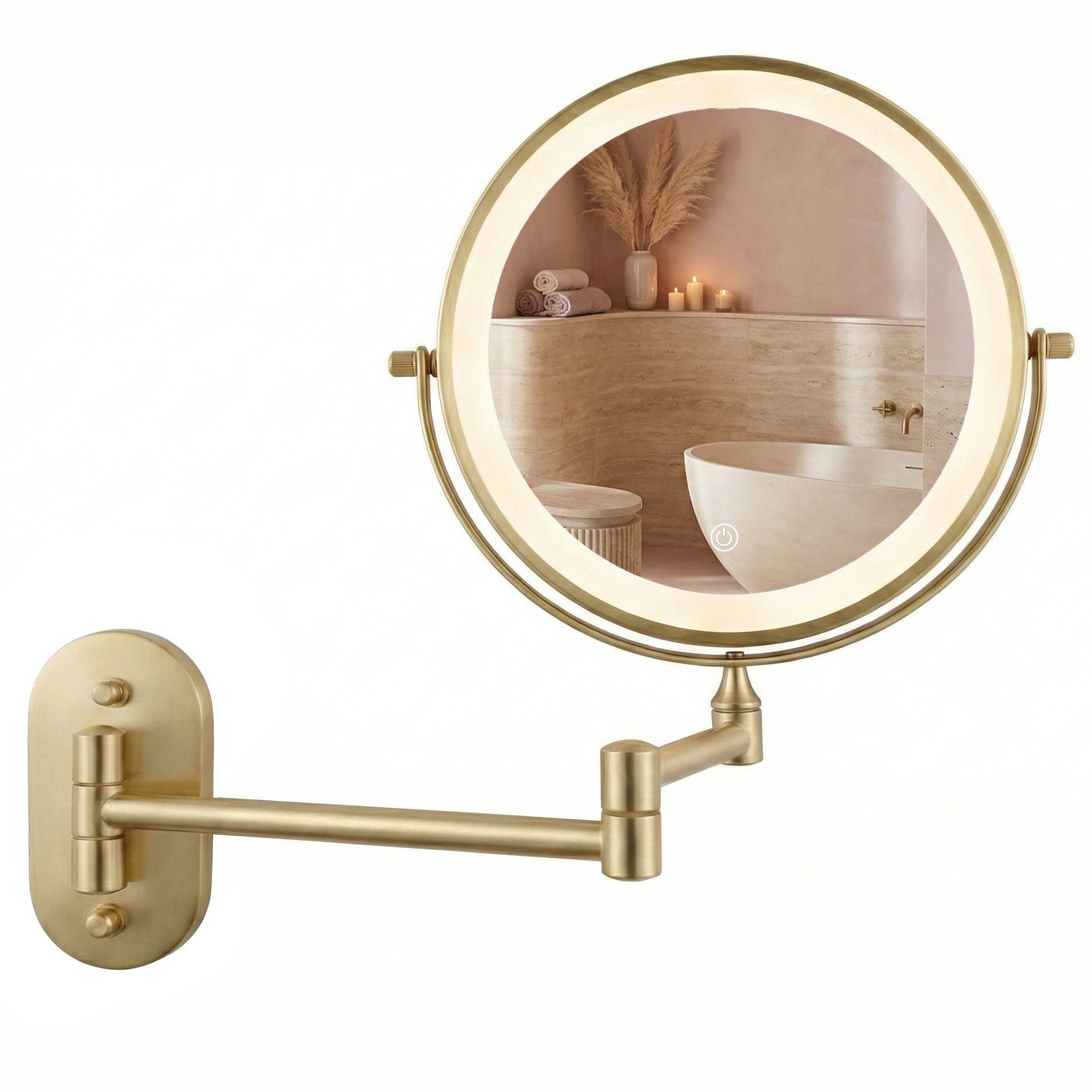 Oglindă LED Glow Brush Gold  1