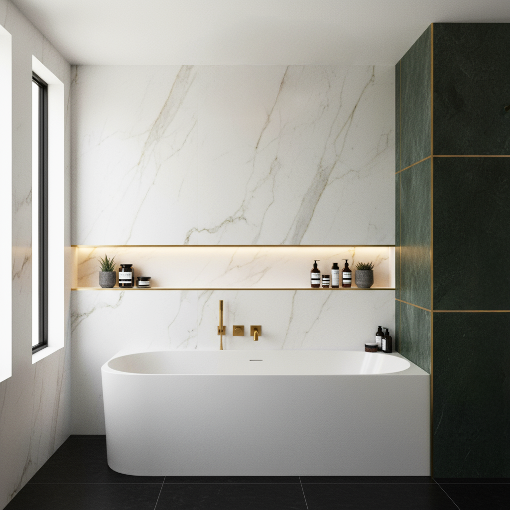 Cadă De Colț Acrilică Bellanto Slim 170 Dreapta  3