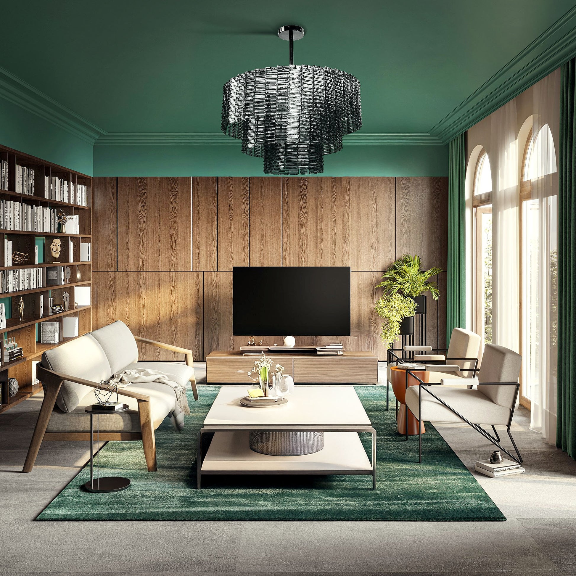 Lustră Suspendată De Tavan APP1678-8CP Gri  12