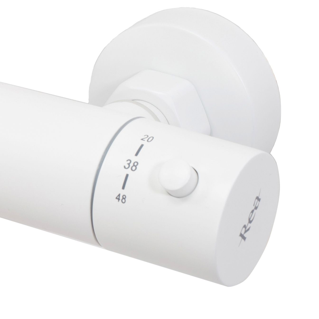 Set de dus cu termostat Lungo White Matt 7