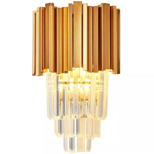 Lampă de cristal de perete aurie 312357  1