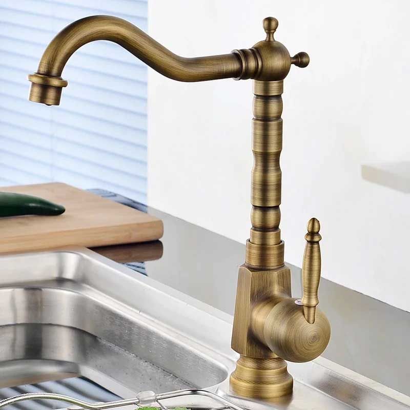 Baterie pentru lavoar Bona Old Gold inalta  2