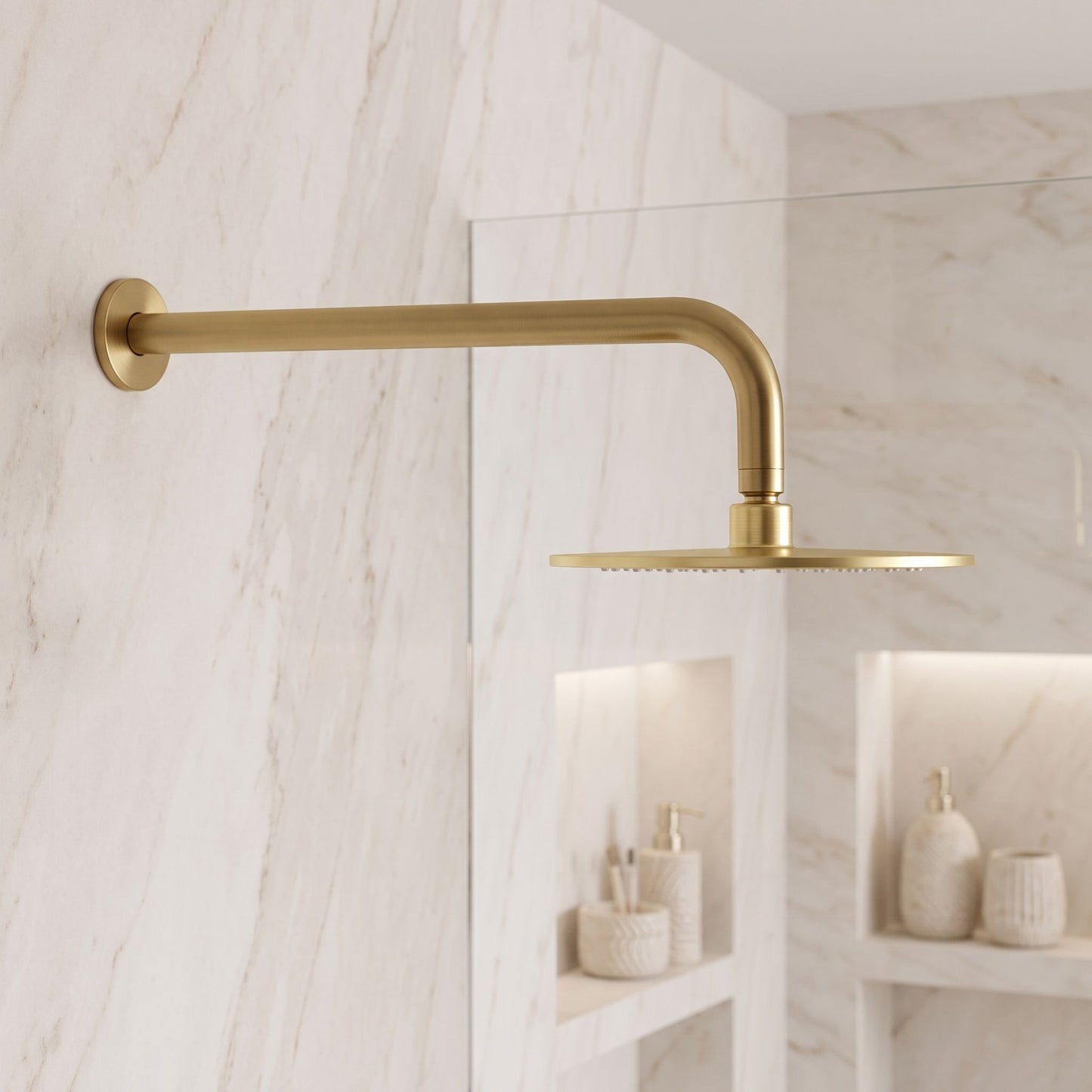 Braț Duș Rotund REA JS-9021 40cm Brush Gold 5