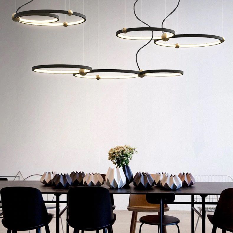 Lampă LED cu inel negru 3 + telecomandă APP752-30-40-50  6